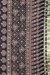Sheeshakari_Black Silk Sequins, Embroidery Printed Saree With Blouse Piece _at_Aza_Fashions