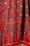 Sheeshakari_Red Silk Sequins, Embroidery Printed Saree _Online_at_Aza_Fashions