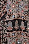 Shop_Sheeshakari_Black Silk Beads Printed Saree With Blouse Piece _Online_at_Aza_Fashions