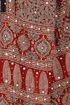 Buy_Sheeshakari_Red Silk Mirrors Printed Saree With Blouse 