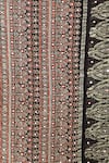 Shop_Sheeshakari_Black Silk Sequins, Embroidery Printed Saree With Blouse Piece _Online_at_Aza_Fashions