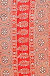 Sheeshakari_Red Silk Mirrors, Embroidery Printed Saree With Blouse _at_Aza_Fashions