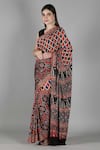 Buy_Sheeshakari_Red Silk Printed Saree With Blouse Piece _Online_at_Aza_Fashions