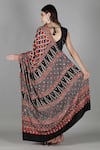 Shop_Sheeshakari_Red Silk Printed Saree With Blouse Piece _at_Aza_Fashions