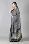 Sheeshakari_Blue Silk Sequins Printed Designer Saree With Blouse _Online_at_Aza_Fashions