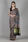 Buy_Sheeshakari_Blue Silk Sequins, Embroidery Designer Printed Saree _Online_at_Aza_Fashions