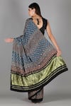 Shop_Sheeshakari_Blue Silk Sequins, Embroidery Designer Printed Saree _at_Aza_Fashions