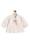 Shop_Tiber Taber_White Cotton Bows Print Flexi Kimono Set _Online_at_Aza_Fashions