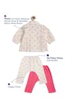 Buy_Tiber Taber_White Cotton Bows Print Flexi Kimono Set 