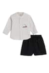 Shop_Tiber Taber_White Cotton Embroidery Baby Boy Train Set _at_Aza_Fashions
