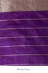 Mint N Oranges_Purple Brocade, Silk Embroidery Banarasi Saree With Blouse _at_Aza_Fashions
