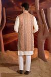 Shop_Kasbah_Multi Color Georgette Embroidery Designer Nehru Jacket _at_Aza_Fashions