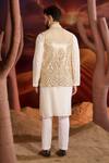 Shop_Kasbah_Gold Tissue Sequins, Embroidery Designer Nehru Jacket _at_Aza_Fashions
