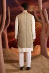 Shop_Kasbah_Green Georgette Embroidery Designer Nehru Jacket _at_Aza_Fashions