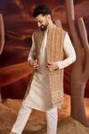 Buy_Kasbah_Multi Color Georgette Embroidery Designer Nehru Jacket _at_Aza_Fashions