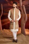 Kasbah_Multi Color Georgette Embroidery Designer Nehru Jacket _Online_at_Aza_Fashions