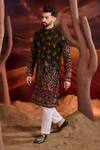 Kasbah_Green Georgette Embroidery Designer Kurta _Online_at_Aza_Fashions