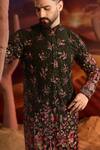 Buy_Kasbah_Green Georgette Embroidery Designer Kurta _Online_at_Aza_Fashions