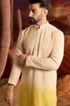 Buy_Kasbah_Yellow Silk Designer Kurta In _Online_at_Aza_Fashions