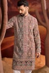 Buy_Kasbah_Purple Georgette Embroidery Designer Classic Kurta _at_Aza_Fashions