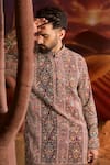 Buy_Kasbah_Purple Georgette Embroidery Designer Classic Kurta _Online_at_Aza_Fashions