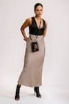 Shop_Miri_Black Embroidery, Zari Hand Peacock Mobile Wallet Sling _at_Aza_Fashions