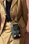 Shop_Miri_Green Embroidery Hand Dragonfly Mobile Wallet Sling _at_Aza_Fashions