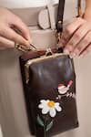 Shop_Miri_Brown Embroidery Hand Chirpy Bloom Wallet Sling _Online_at_Aza_Fashions