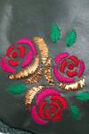 Miri_Olive Green Embroidery, Zari Hand Roses Potli Bag _Online