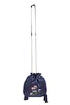 Shop_Miri_Navy Embroidery Blue Hand Potli Bag _at_Aza_Fashions