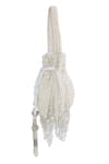Tasna_White Beads, Tassels Beaded Potli Bag _Online_at_Aza_Fashions