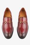 Shop_Whitemuds_Burgundy Buckles Adam Slip Ons _at_Aza_Fashions