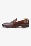 Whitemuds_Brown Buckles Adam Slip Ons _Online_at_Aza_Fashions