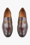 Shop_Whitemuds_Brown Buckles Adam Slip Ons _at_Aza_Fashions