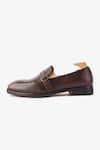 Whitemuds_Brown Buckles Chatham Slip Ons _Online_at_Aza_Fashions