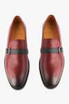 Shop_Whitemuds_Burgundy Buckles Chatham Slip Ons _at_Aza_Fashions