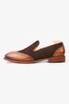 Whitemuds_Brown Suede Slip On Shoes _Online_at_Aza_Fashions