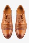 Shop_Whitemuds_Tan Cashel Woven Oxfords _at_Aza_Fashions