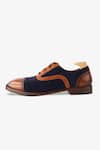 Whitemuds_Blue Cashel Suede Oxfords _Online_at_Aza_Fashions