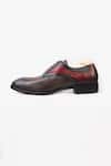 Whitemuds_Brown Dover Gray Burgundy Derby Shoes _Online_at_Aza_Fashions