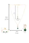 Ruby Raang_Green Stones, Beads Gold Plated Polki Kundan Jewellery Set _Online