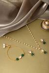 Buy_Ruby Raang_Green Stones, Beads Gold Plated Polki Kundan Jewellery Set _Online