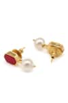 Shop_Ruby Raang_Maroon Gold Plated Kundan Jewellery Set 