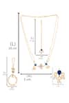 Shop_Ruby Raang_Blue Beads, Pearls Polki Kundan Jewelry Set _Online_at_Aza_Fashions