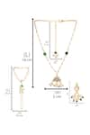 Shop_Ruby Raang_Green Gold Plated Kundan Jewellery Set _Online_at_Aza_Fashions