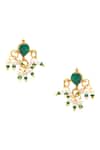 Buy_Ruby Raang_Green Gold Plated Kundan Jewellery Set 