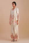 One Not Two_Off White Silk, Organza, Satin Embroidery, Sequins, Applique Floral Kurta Set _Online_at_Aza_Fashions
