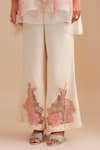Shop_One Not Two_Off White Silk, Organza, Satin Embroidery, Sequins, Applique Floral Kurta Set _Online_at_Aza_Fashions