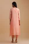 Shop_One Not Two_Pink Silk, Organza, Crepe Sequins, Beads Keyhole Neck Floral Applique Kurta Set _at_Aza_Fashions