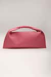 Shop_Tann-ed_Pink Julia Baguette Clutch _Online_at_Aza_Fashions